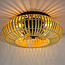 Bamboo ceiling fan with summer/winter function, 4-bulb (E27) - Paco
