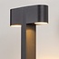 2-bulb industrial bollard outdoor light Simone with 2 round heads, 50 cm
