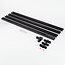 1-phase track lighting system 3 metres black with walnut wood look - Loek