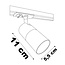 1-phase track lighting system 3 metres black with oak wood look track lights - Loek