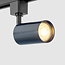 1-phase track lighting system 3 metres - Romain black with cobalt blue