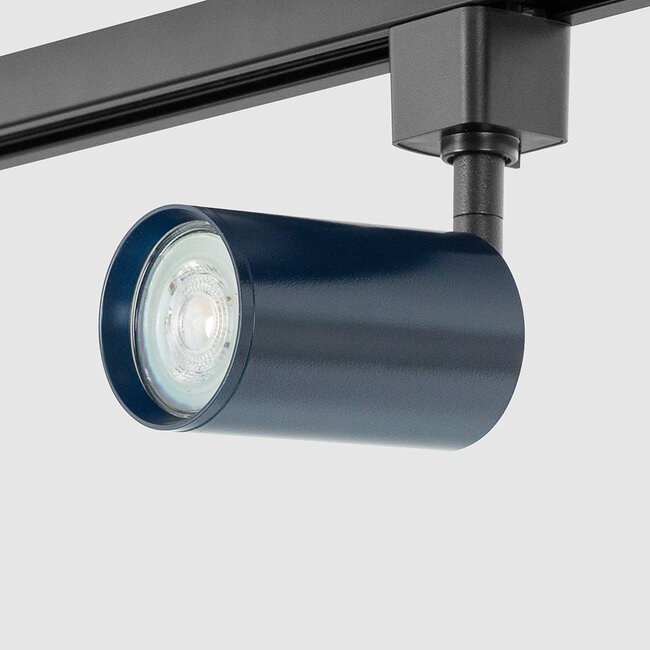 1-phase Track lighting system 3 metres - Romain Black with cobalt blue