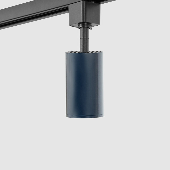 1-phase Track lighting system 3 metres - Romain Black with cobalt blue