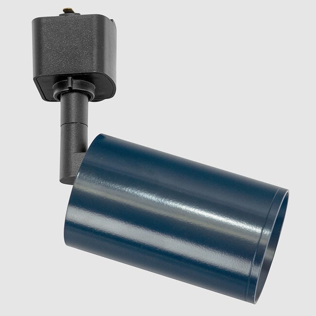 1-phase track system set 3 metres with Romain spotlights in cobalt blue