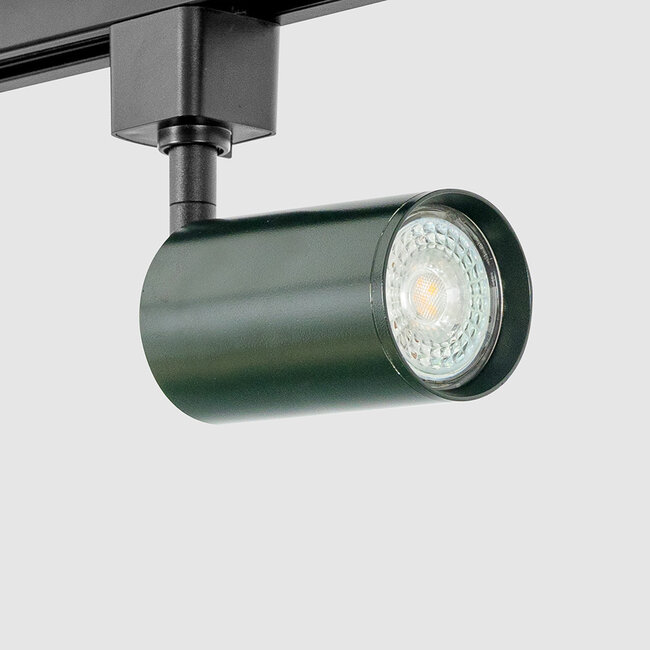 1-phase Track lighting system 3 metres - Romain Black with pine green