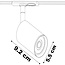 1-phase track lighting system 3 metres - Romain black with olive green