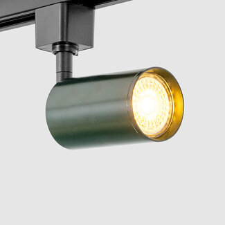 1-phase track lighting system 1.5 metres - Romain black with pine green