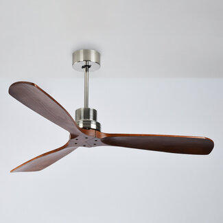 Ceiling fan Pajaro with solid oakwood and remote control