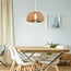 Round wooden pendant light Ikoma - open shade with curved slats