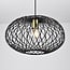 Pendant lamp Jaula in black metal