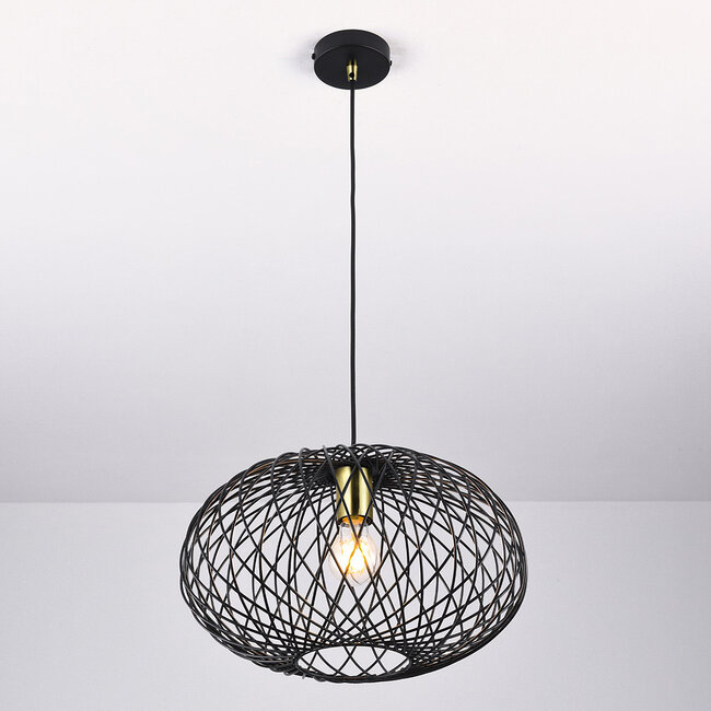Jaula pendant lamp in Black metal