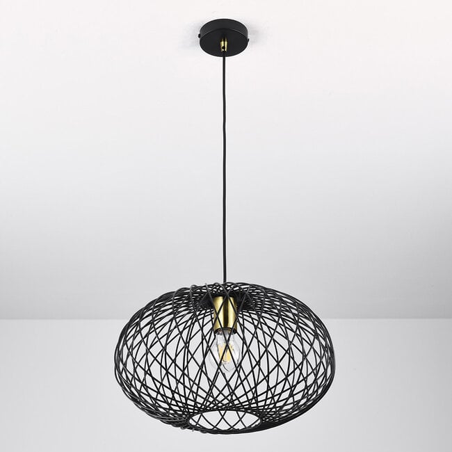 Pendant lamp Jaula in black metal