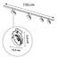 1.5 metre 1-phase track system set with Skaly spotlights, black