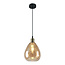1-light pendant lamp Verona amber - round bulge