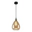 1-light pendant light Verona - domed round amber glass