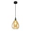 1-light pendant light Verona - domed round amber glass