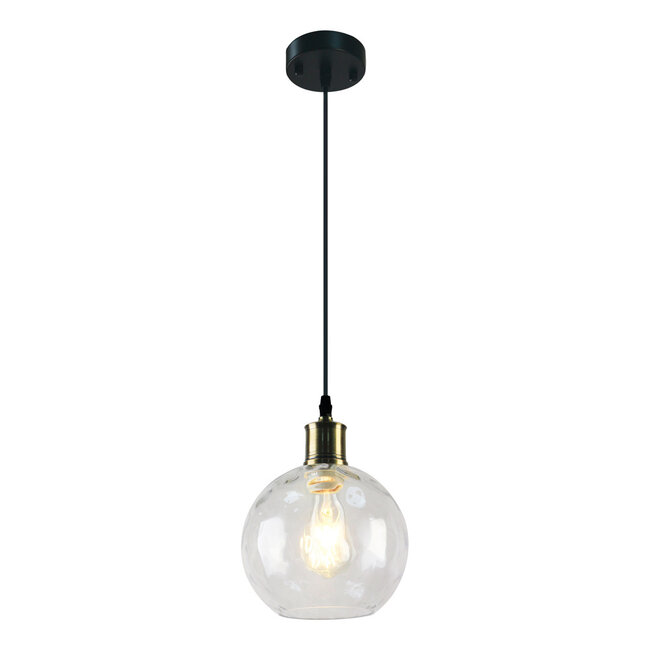 1-light pendant light Verona - domed elongated clear glass