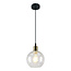 1-light pendant lamp Verona transparent - elongated glass bulge