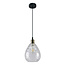 1-light pendant light Verona - domed elongated clear glass