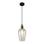 1-light pendant lamp Verona transparent - elongated glass bulge