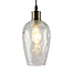 1-light pendant lamp Verona transparent - elongated glass bulge