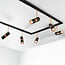 1-phase track system set 1.5 metres with Timeo spotlights, black and gold
