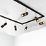 1-phase track system set 3 metres with Timeo spotlights, black and gold