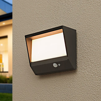 Solar outdoor wall light with sensor - Gioia