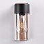 Stainless steel outdoor wall light in wood look - Javi