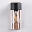 Stainless steel outdoor wall light Javi with wood effect