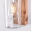 Stainless steel outdoor wall light in wood look - Javi