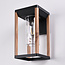 Outdoor wall light black with wood look - Pancha