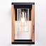 Outdoor wall light black with wood look - Pancha
