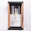 Outdoor wall light black with wood look - Pancha
