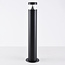 Bollard light Tierra for outdoors in stainless steel - black