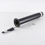 Bollard light Tierra for outdoors in stainless steel - black