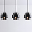 Modern pendant light black with smoked glass - Faey
