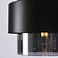 Modern pendant light black with smoked glass - Faey