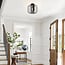 ceiling light Dide - smoked glass with metal slats