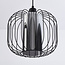 Black pendant light Dila with smoked glass