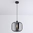 pendant light Dila - smoked glass with metal slats