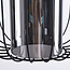 Black pendant light Dila with smoked glass