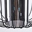 pendant light Dila - smoked glass with metal slats
