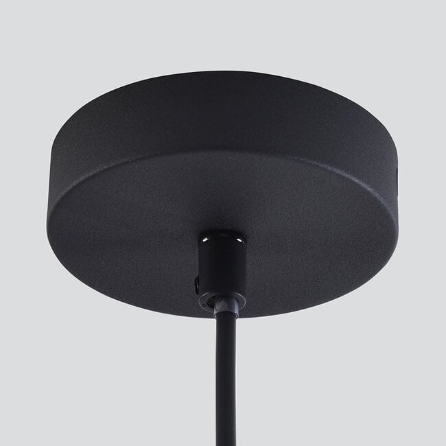 pendant light Dila - smoked glass with metal slats