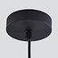Black pendant light Dila with smoked glass