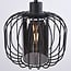 3-light pendant light Dilan - smoked glass with metal slats