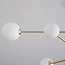 Designer ceiling lamp in Gold with Opal white glass, 6-light - Sest