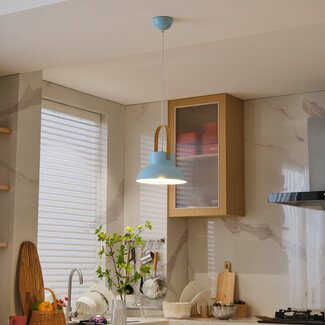 Industrial pendant lamp light blue - Modra