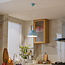 Industrial pendant lamp Modra in light blue