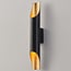 Wall lamp Madison, matte-black with gold interior